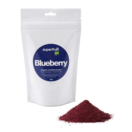 Superfruit Blåbaer Pulver Økologisk | 90 gr fra Superfruit på Mecindo.dk