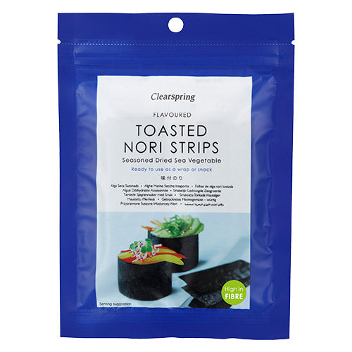 Clearspring Toasted Nori Strips | 13 gr fra Clearspring på Mecindo.dk