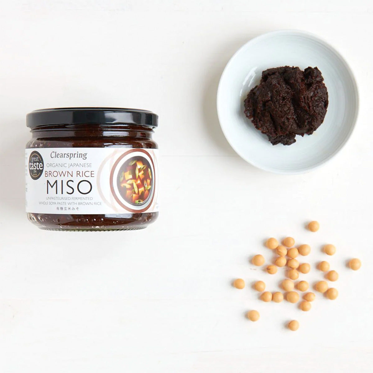 Clearspring Miso Brown Rice - Upasteuriseret | 300 gr fra Clearspring på Mecindo.dk