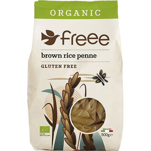 Doves Farm Organic Brun Ris Pasta Penne Gl.fri Doves Økologisk | 500 gr fra Doves Farm på Mecindo.dk
