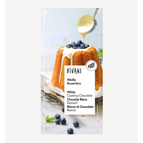 Vivani Kuoverture Hvid Overtraekschokolade Økologisk | 220 gr fra Vivani på Mecindo.dk