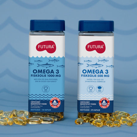 Futura Omega 3 500mg | 270 kapsler fra Futura på Mecindo.dk