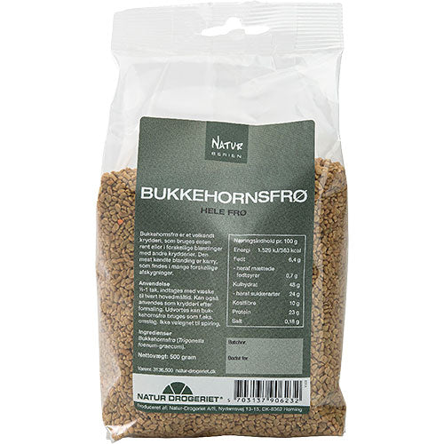 Natur-Drogeriet Bukkehornsfrø Hele | 500 gr fra Natur-Drogeriet på Mecindo.dk