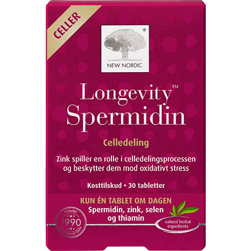 New Nordic Longevity Spermidin | 30 tabletter fra New Nordic på Mecindo.dk