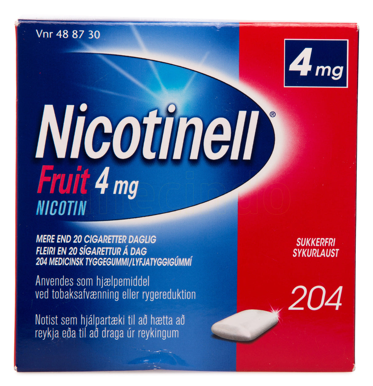 Nicotinell Fruit 4mg, 204 stk. fra Nicotinell på Mecindo.dk