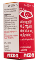 Meda Allergodil Øjendråber | 6 ml fra Meda på Mecindo.dk