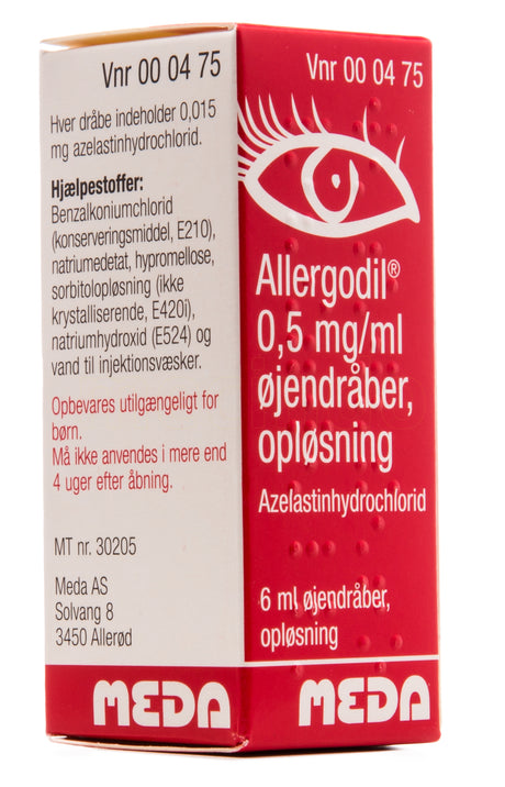 Meda Allergodil Øjendråber | 6 ml fra Meda på Mecindo.dk