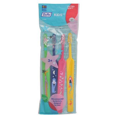 TePe Kids X-soft Tandbørste | 4 stk fra TePe på Mecindo.dk