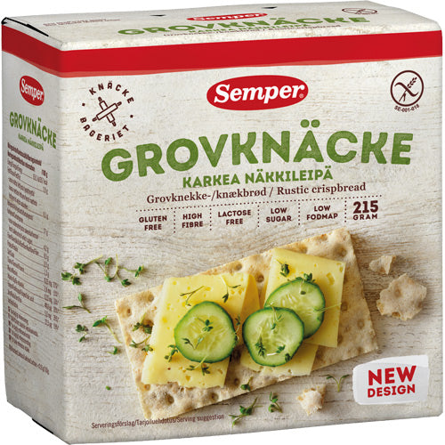 Semper Knaekbrød Grov Glutenfri | 215 gr fra Semper på Mecindo.dk