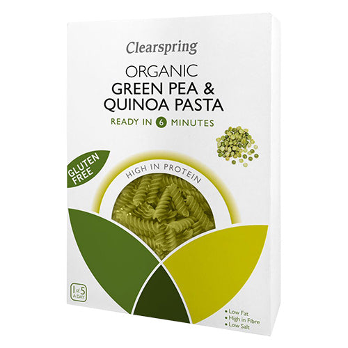 Clearspring AErter & Quinoa Fusilli Pasta | 250 gr fra Clearspring på Mecindo.dk