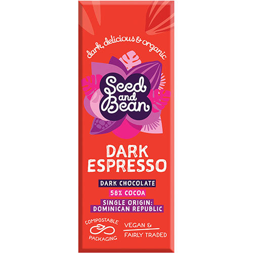 Seed & Bean Mørk Chokolade 58% Espresso Økologisk | 25 gr fra Seed & Bean på Mecindo.dk