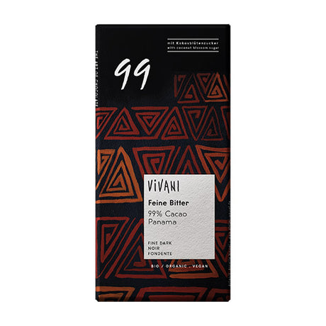 Vivani 99% Mørk Chokolade | 80 gr fra Vivani på Mecindo.dk