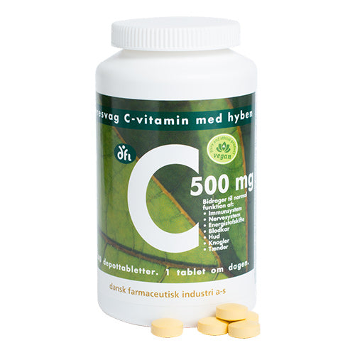 DFI C 500 M. Hyben | 240 Tabl. fra Grønne dfi vitaminer på Mecindo.dk