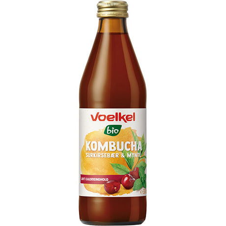 Voelkel Kombucha Surkirsebaer-mynte Økologisk | 330 ml fra Voelkel på Mecindo.dk