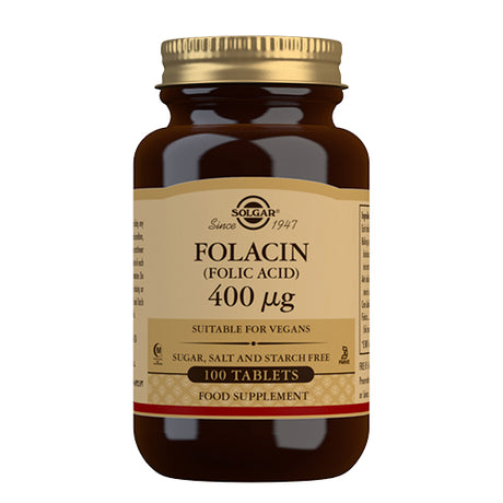 Solgar Folinsyre | 100 Tabl. fra Solgar på Mecindo.dk