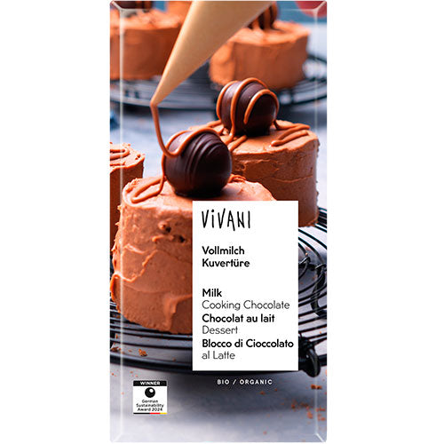 Vivani mælkechokoladeovertræk 35% Økologisk | 150 g fra Vivani på Mecindo.dk