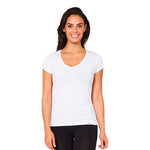 Boody Women´s V-neck T-shirt Hvid | Str. Xl