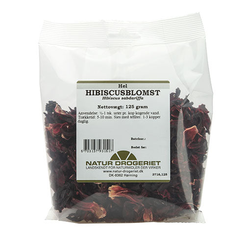 Natur-Drogeriet Hibiscus Hel | 125 gr fra Natur-Drogeriet på Mecindo.dk