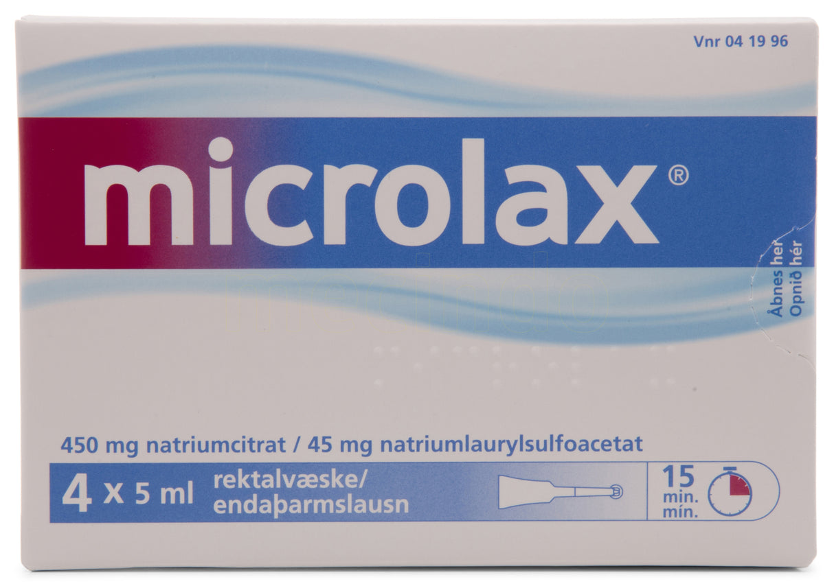 Microlax Rektalvaeske fra Microlax på Mecindo.dk
