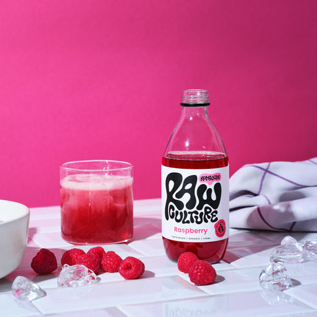 Raw Culture Kombucha Hindbær Økologisk | 330 ml fra Raw Culture på Mecindo.dk