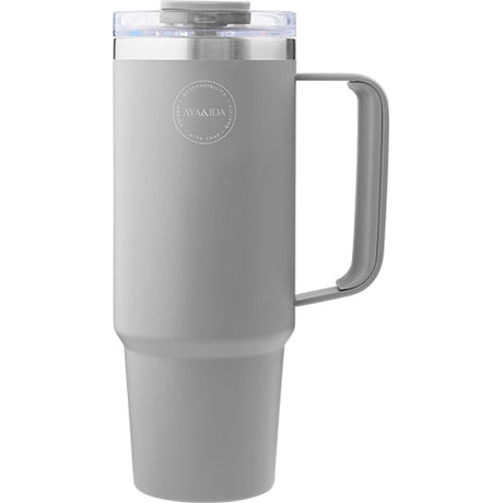 AYA&IDA Thermo Cup With Straw | Light Grey fra AYA&IDA på Mecindo.dk