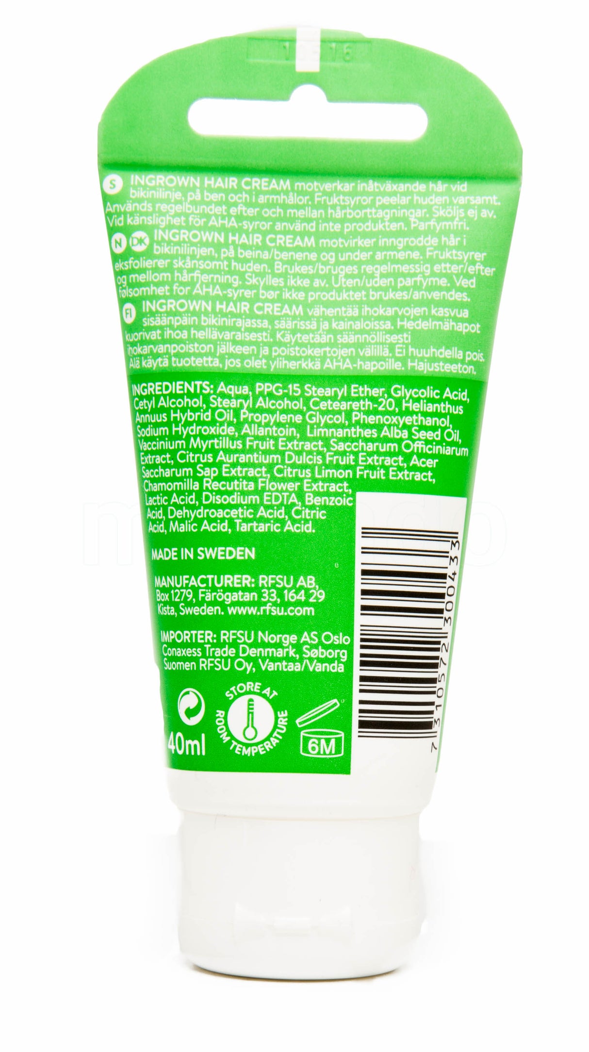 RFSU Intim Ingrown Hair Cream | 40 ml fra RFSU på Mecindo.dk