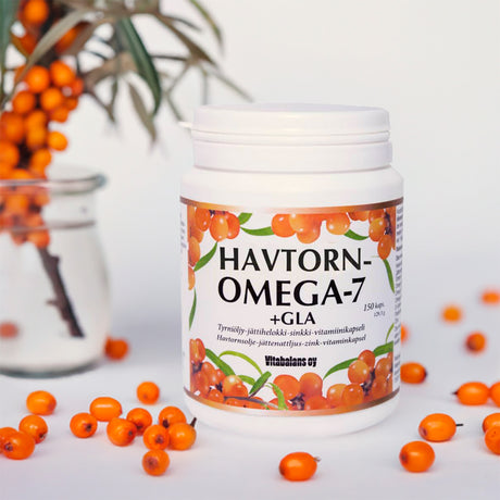 Vitabalans Havtorn Omega 7+gla | 150 kapsler fra Vitabalans på Mecindo.dk