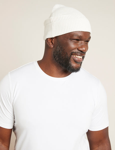 Boody Beanie Hue Ribbed Knit Hvid One-size fra Boody på Mecindo.dk