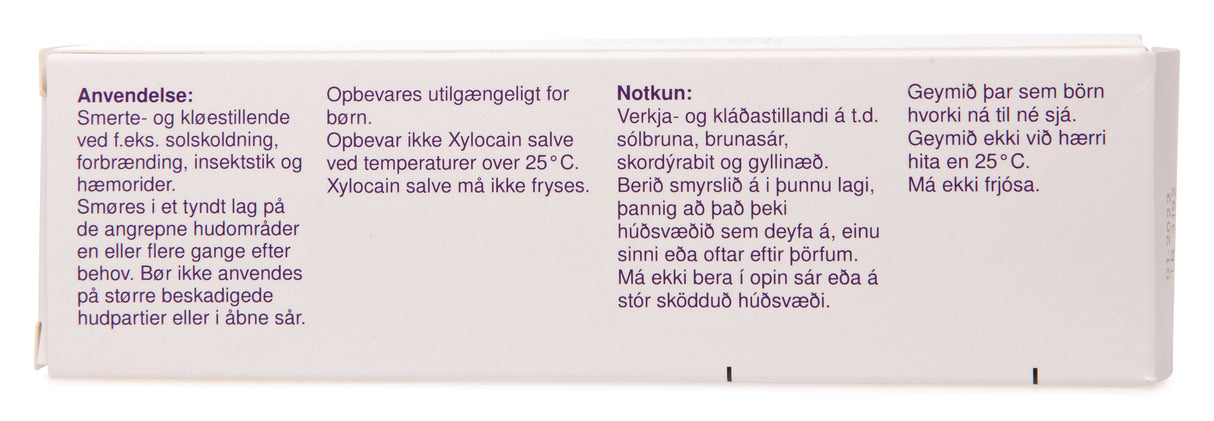 Xylocain Salve | 35 gr fra Xylocain på Mecindo.dk