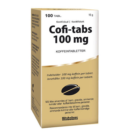 Vitabalans Cofi-tabs Koffeintabletter | 100 Tabl. fra Vitabalans på Mecindo.dk