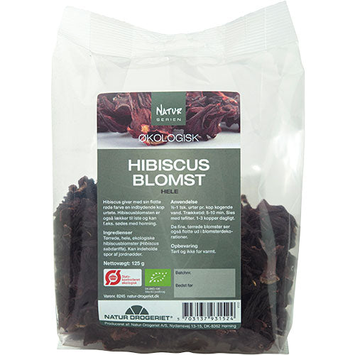 Natur-Drogeriet Hibiscus Hel Økologisk | 125 g fra Natur-Drogeriet på Mecindo.dk