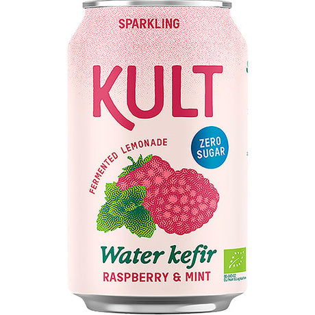 KULT Vandkefir 33 cl | Hindbær & Mynte fra KULT på Mecindo.dk