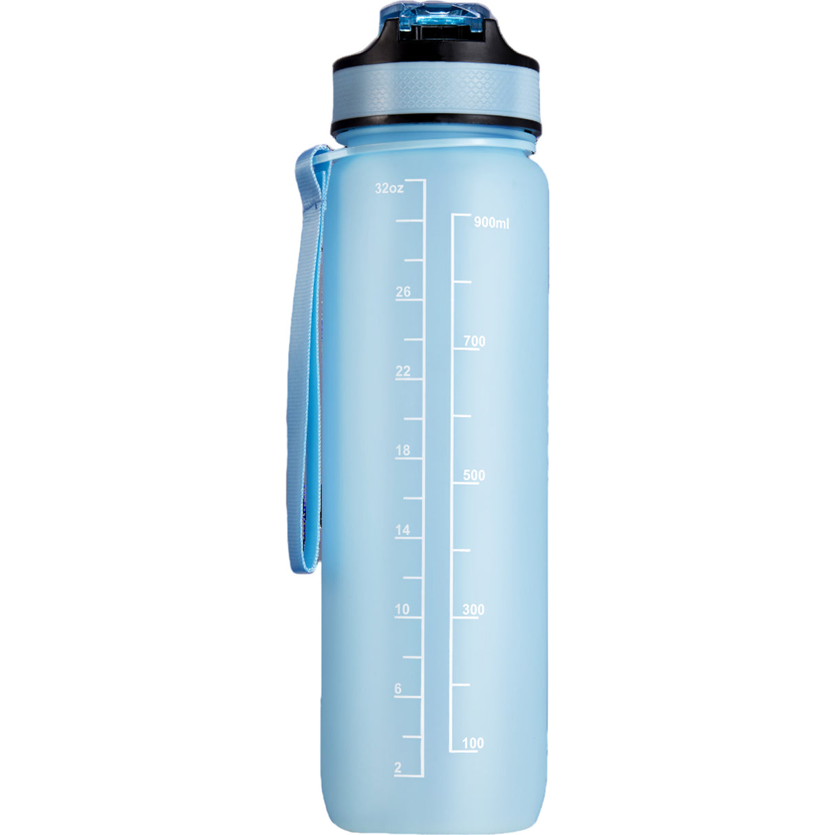 Motivational Bottle Motivationsflaske 1 Liter | Lyseblå fra Motivational Bottle på Mecindo.dk