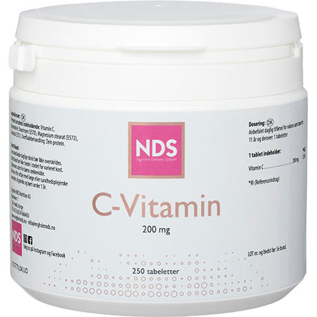 NDS C-200 Vitamin | 250 Tabl. fra NDS på Mecindo.dk