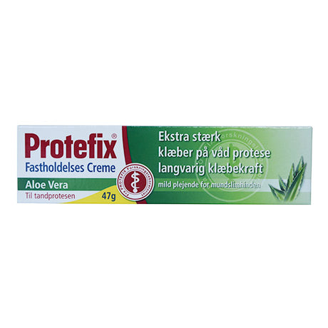 Protefix Aloe Vera Fastholdelses Creme Til Tandprotesen | 47 gr fra Protefix på Mecindo.dk