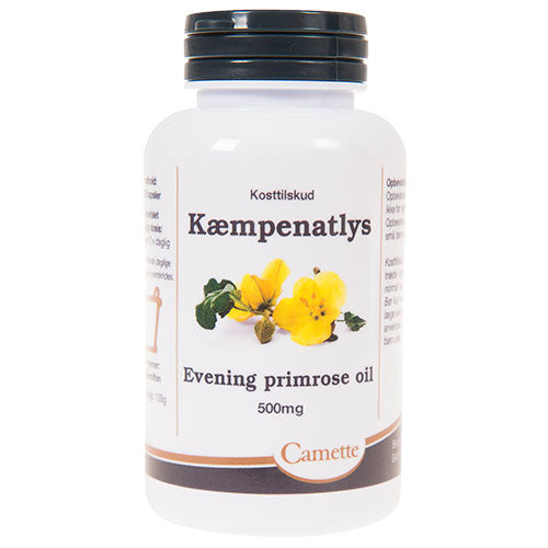 Camette Kaempenatlysolie Evening Primrose Oil | 180 kapsler fra Camette på Mecindo.dk