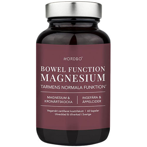 NORDBO Bowel Function Magnesium | 60 kapsler fra NORDBO på Mecindo.dk