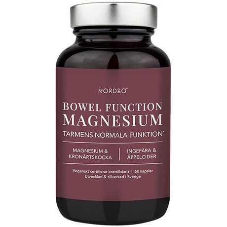 NORDBO Bowel Function Magnesium | 60 kapsler fra NORDBO på Mecindo.dk