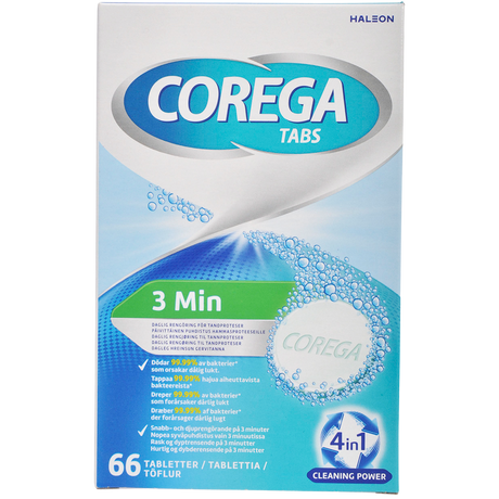 Corega Cleanser Tabs 3 Minutes | 66 Tabl.