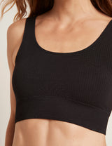Boody Ribbed Seamless Bra Sort | Str. S fra Boody på Mecindo.dk
