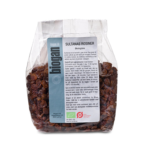Biogan Økologiske Sultana Rosiner | 500 gr fra Biogan på Mecindo.dk