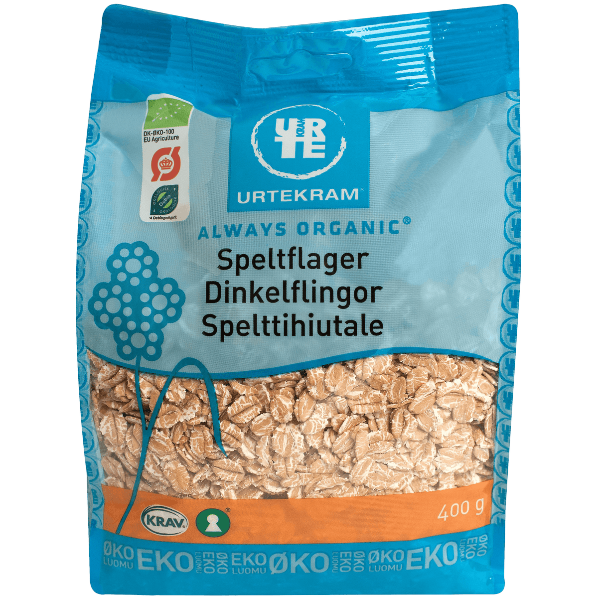 Urtekram Spelt Flager Økologisk | 400 g fra Urtekram på Mecindo.dk