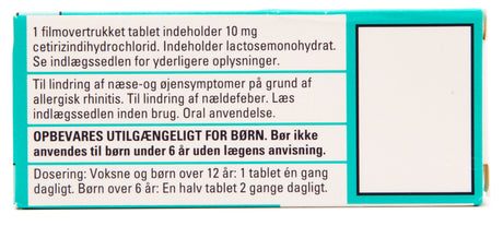 Cetirizin Mod Allergi | 20 Tabl. fra Otinova på Mecindo.dk