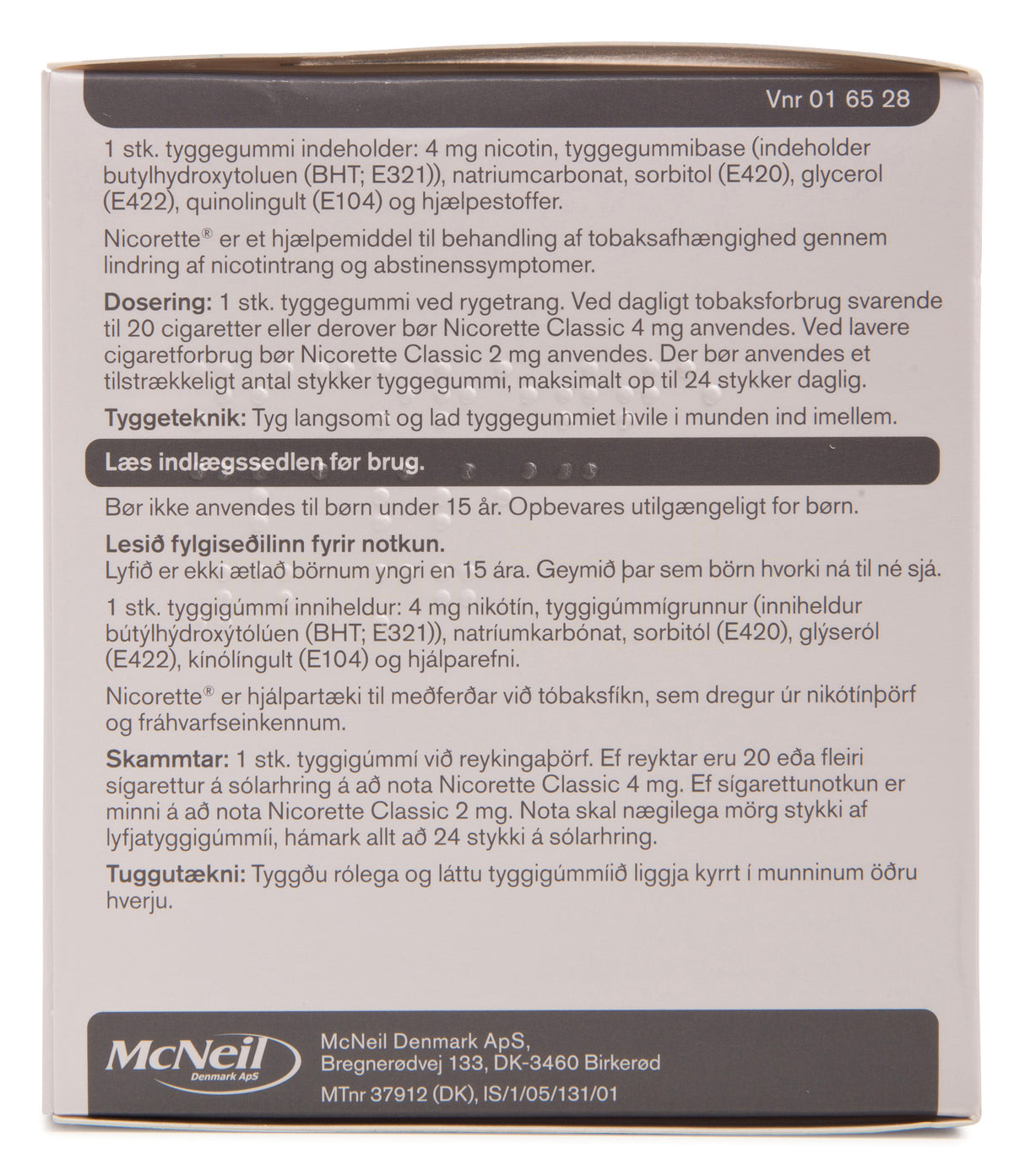 Nicorette Classic 4 mg fra Nicorette på Mecindo.dk