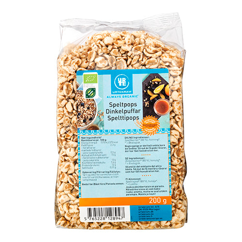 Urtekram Spelt Pops Økologisk | 200 gr fra Urtekram på Mecindo.dk