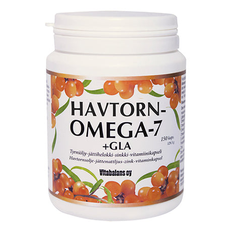 Vitabalans Havtorn Omega 7+gla | 150 kapsler fra Vitabalans på Mecindo.dk