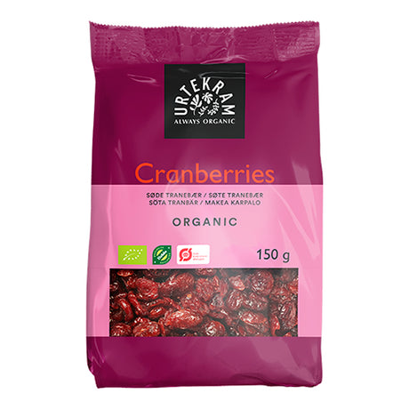 Urtekram Tranebaer Økologisk | 150 gr fra Urtekram på Mecindo.dk