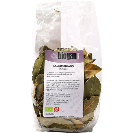 Biogan Økologiske Laurbaerblade | 50 gr fra Biogan på Mecindo.dk