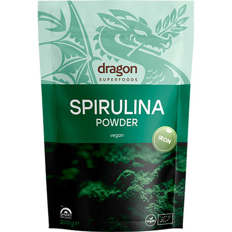 Dragon Superfoods Spirulina Pulver Økologisk | 200 g fra Dragon Superfoods på Mecindo.dk