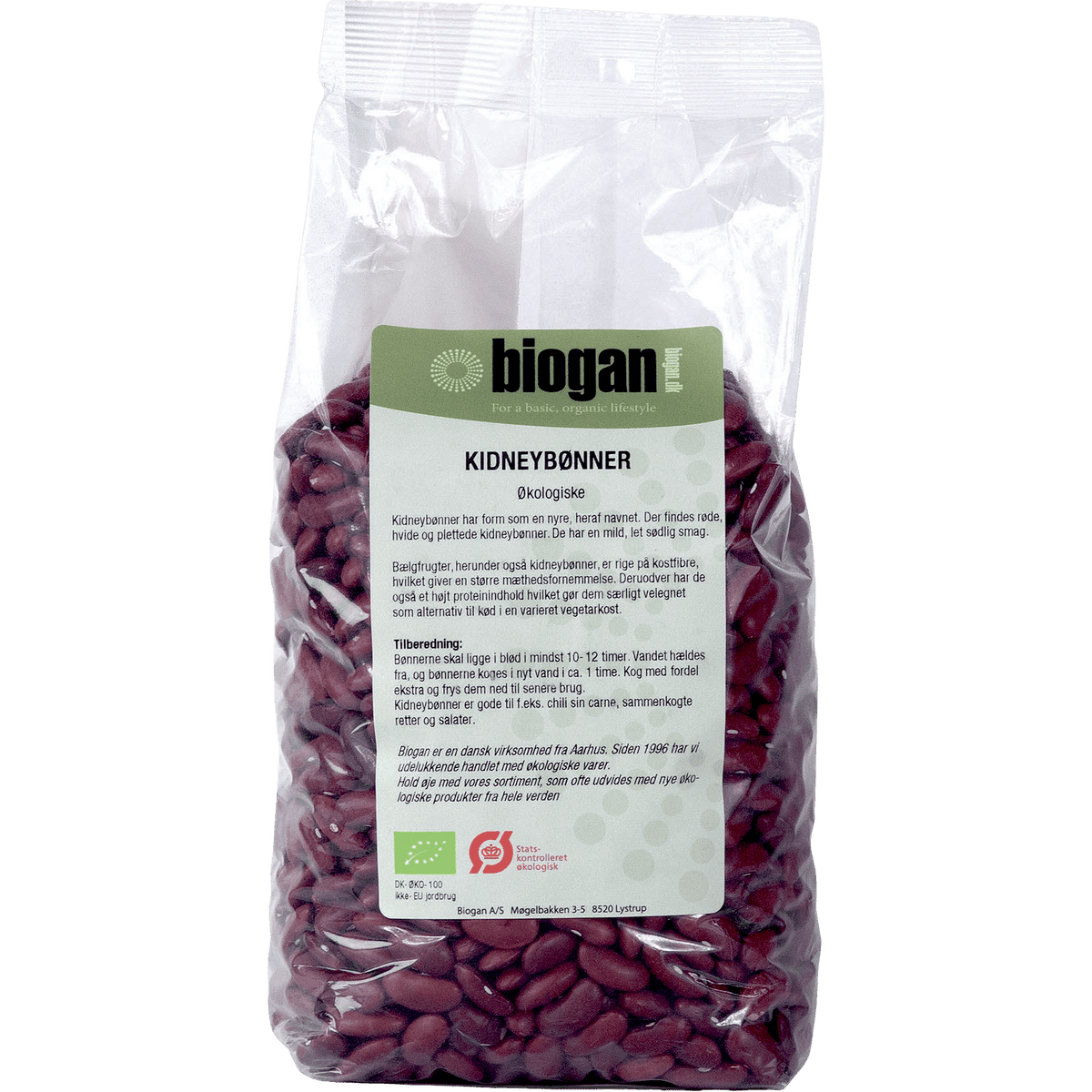 Biogan Økologiske Kidney Bønner | 1 kg